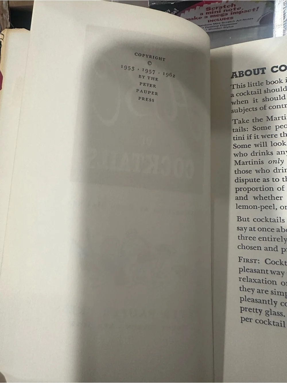 Vintage The ABC of Cocktails 1962 edition by Peter Pauper Press  Cocktail Guide